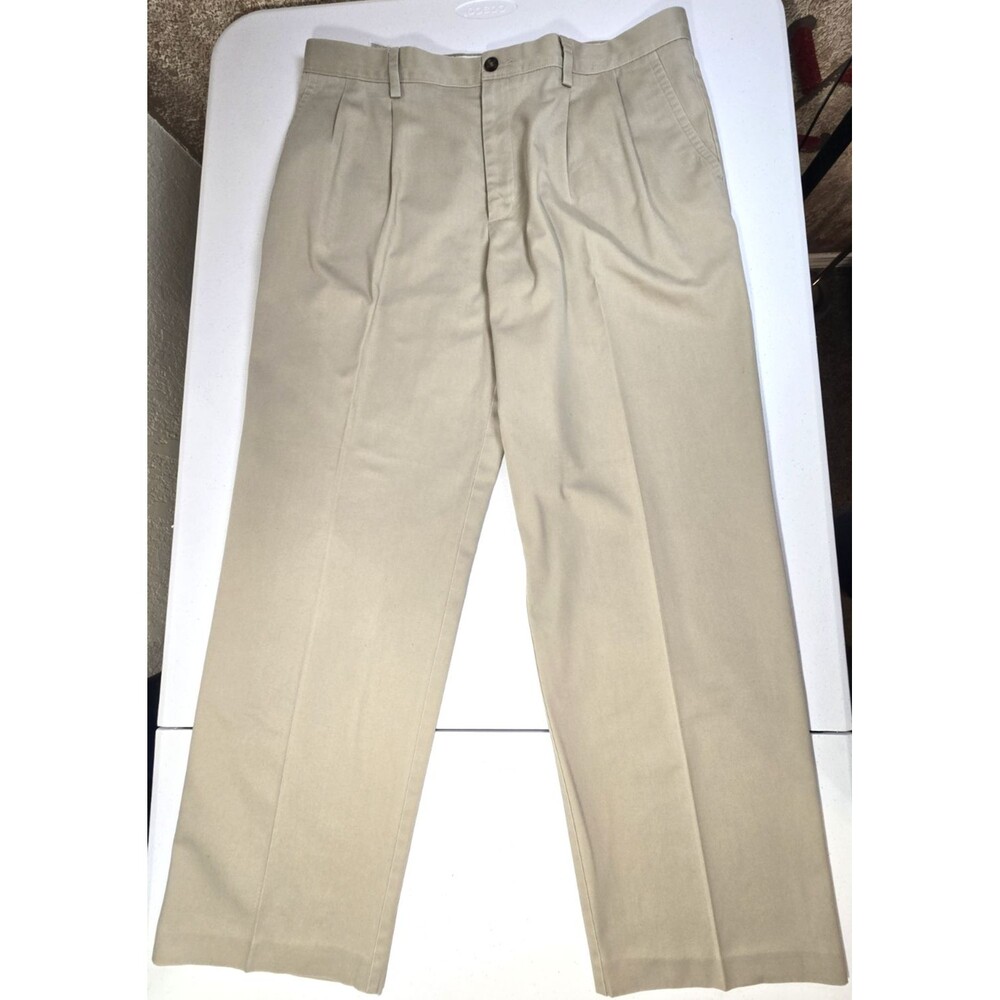 Dockers Men's Easy Fit Casual Pants Chino Straight Leg Tan Size 38 x 31 Pleated